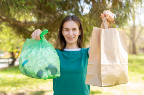 Consejos para reducir residuos mediante el uso de bolsas compostables